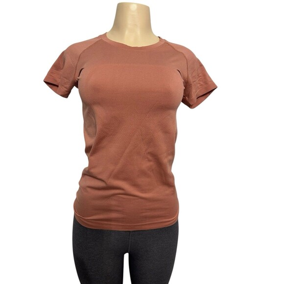 Lululemon Top Women's Ancient Copper Run Swiftly Tech Short Sleeve Shirt Size 6 - Picture 1 of 9